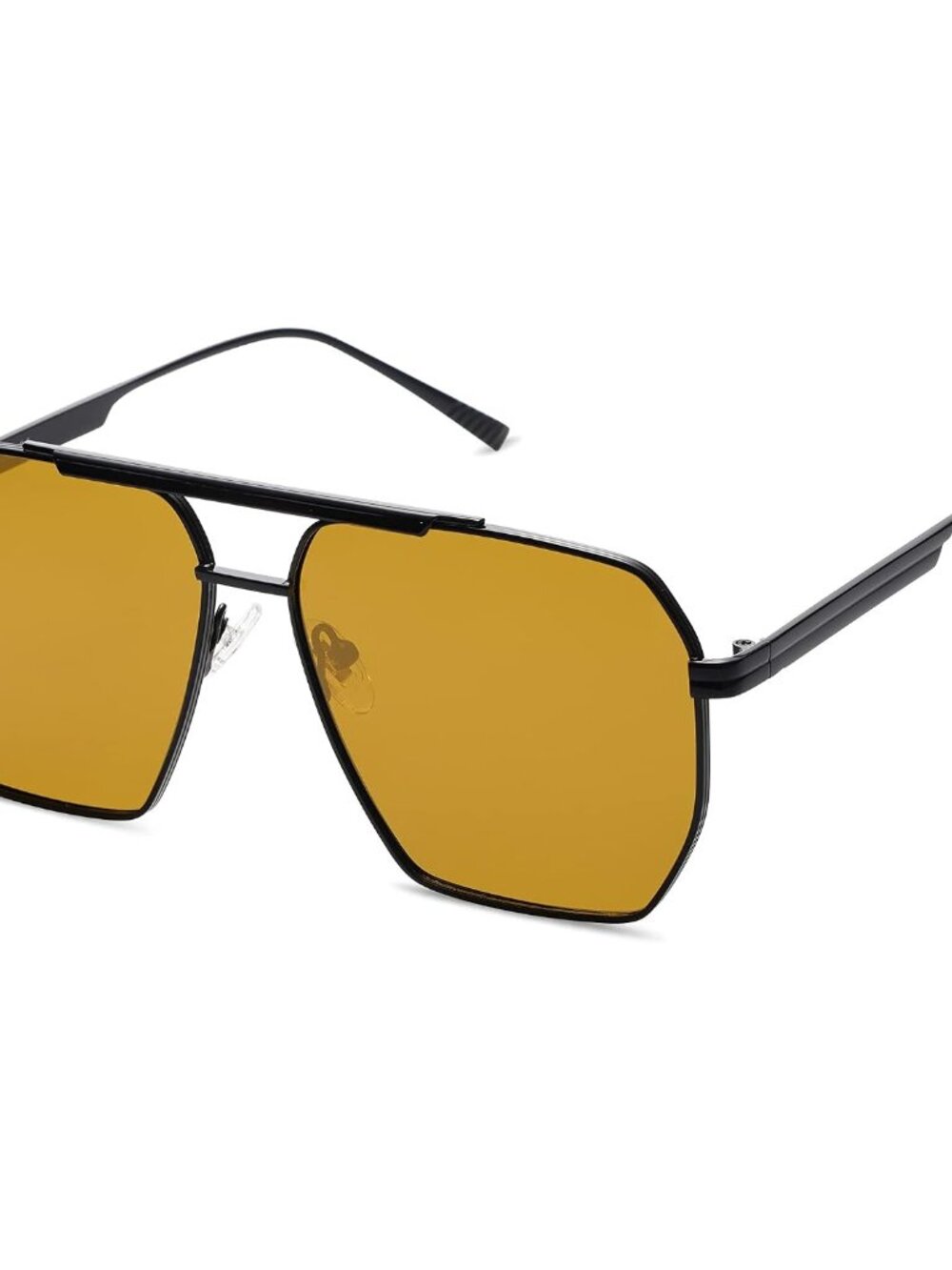 Vintage Style Unisex Oversized Sunglasses with Wrap-Around Polarized Lenses